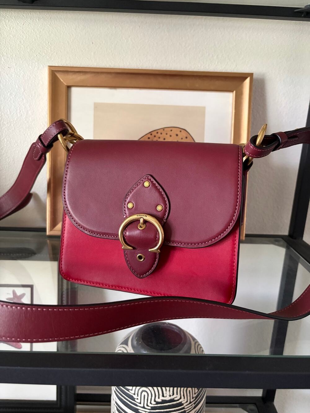Coach Beat Saddle 18 C2449 Lunar New Year 1941 Red Leather Crossbody Bag